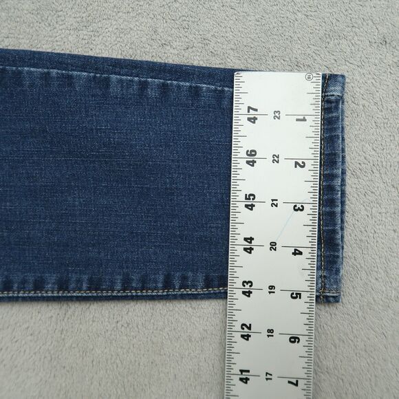 Levi's 720 Jeans Women's 34 Blue High-Rise Super Skinny 29" Inseam Distressed - Picture 5 of 16